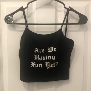 ❗️NWOT❗️Graphic cropped tank top